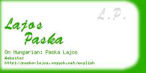 lajos paska business card